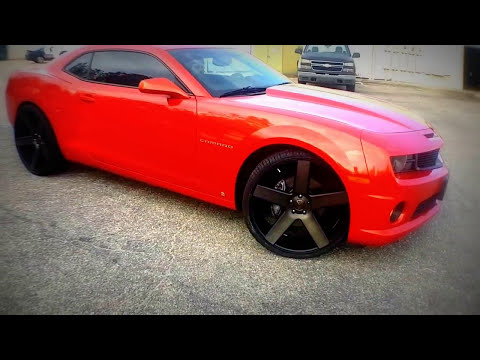2010 Chevy Camaro on 24" DUB Baller - S116 Black and Machined with Dark Tint Wheels on Carbon Tires