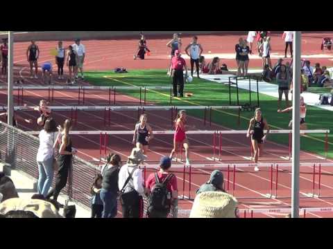 K Saulog - FSG 100m Hurdles at OC Championships 4-22-17 - Los Alamitos Girls