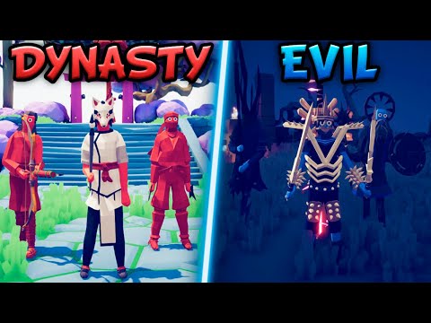 DYNASTY TEAM vs EVIL TEAM - Totally Accurate Battle Simulator TABS