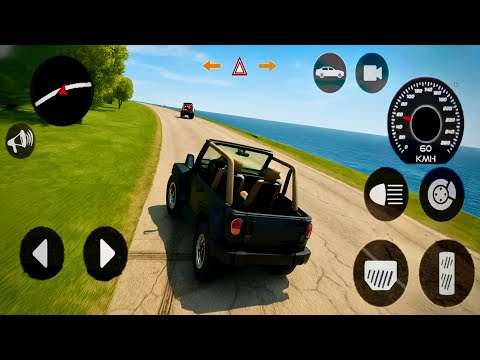 Modified Mahindra Black Jeep Driving | Indian Cars Simulator 3D | Android GamePlay