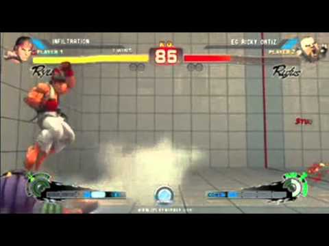 Infiltration (Ryu) vs Ricky Ortiz (Rufus) NorCal 9 Regionals Tournament SSF4AE