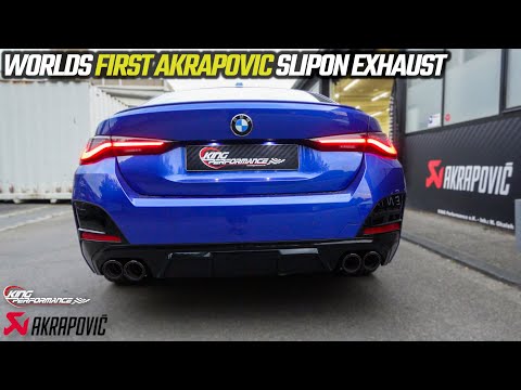 AKRAPOVIC TITANIUM Slipon Exhaust (ECE Legal Version) passend für BMW M440i Xdrive OPF G26 GranCoupe