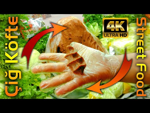 Çiğ köfte Turkish Street Food - 4K UHD #streetfood #turkishstreetfood