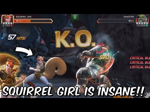 Squirrel Girl is INSANE!! - First Impressions Rank Up & Gameplay - Marvel Contest of Champions