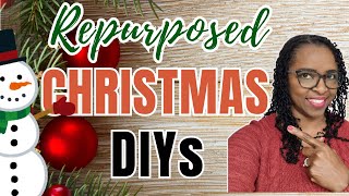 How to Create Christmas DIYs Using Repurposed Items from My Stash | Quick & Easy Crafts