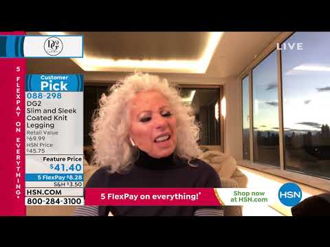 DG2 by Diane Gilman Slim and Sleek Coated Knit Legging  ...