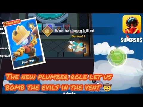 The *NEW* Plumber role let us Bomb the EVILS in the vent in Super sus... 🤠 (3D Among Us)