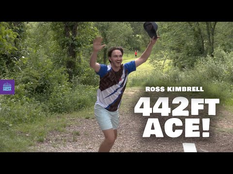 Ross Kimbrell Throws A Pure Lefty Line For A 442ft Disc Golf ACE!!
