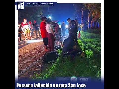 Persona fallecida en ruta a Puerto San José