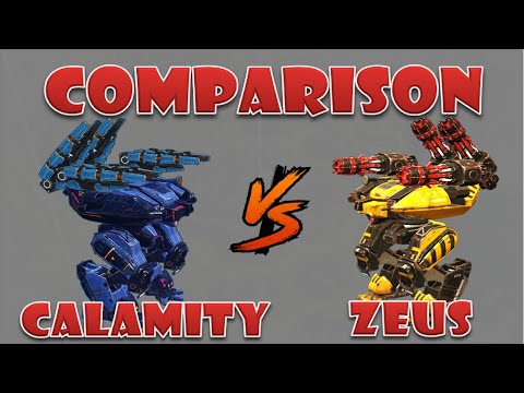 Calamity vs Zeus heavy weapon comparison war robots