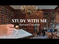 1.5 hour study with me at harvard university ☕️ cozy library