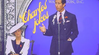 Charles joking about Diana in public speeches