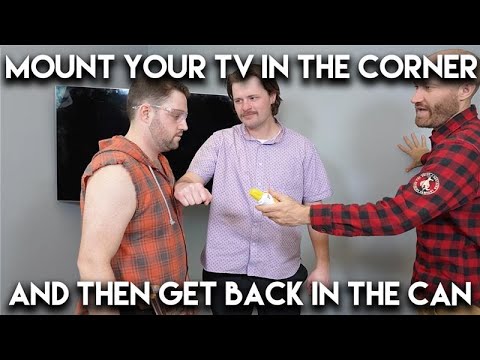 How to Mount A TV in the Corner | Featuring a SPRAY CHEESE GENIE!?