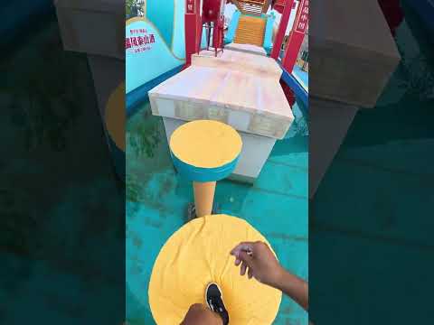 Yes！successfully completed the water ninja#stunt #extremesports #parkour #funny #pov #waterpark