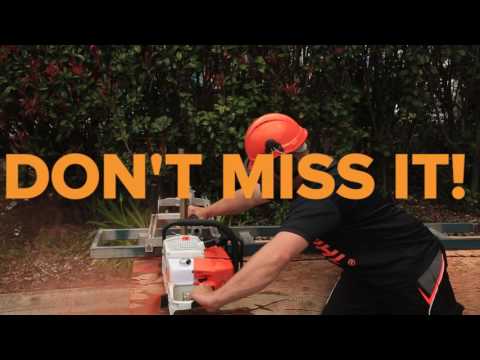 Slab cutting with a Stihl Chainsaw
