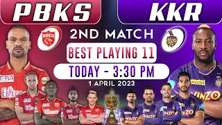 KKR vs PBKS IPL 2023 2nd Match Playing 11 • Punjab Kings vs Kolkata Knight Riders playing 11 2023