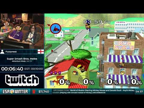 #ESAWinter18 Speedruns - Super Smash Bros. Melee [Adventure Mode] by Fuzzyness