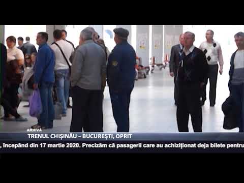 Trenul Chișinău – București, oprit