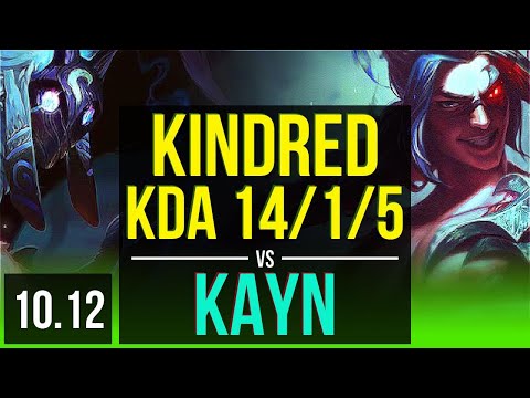 KINDRED vs KAYN (JUNGLE) | KDA 14/1/5, Legendary | KR Diamond | v10.12