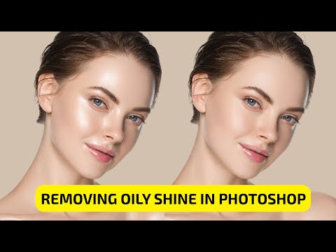 How to remove OILY SHINE from skin in Photoshop. Two methods!