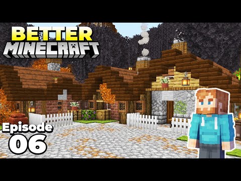 Better Minecraft : The First Villager Houses! Ep 6 Minecraft Survival Lets Play