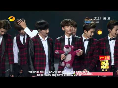 [ENG SUB] 141231 EXO Hunan TV New Year Greetings + Lucky