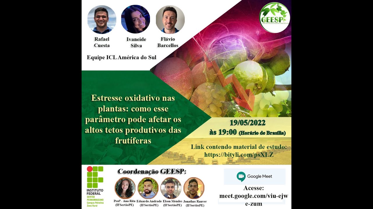 Estresse Oxidativo em Plantas Frutíferas - Participação Equipe ICL América do Sul