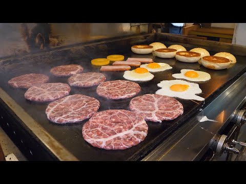 지방을 감싸 만드는! 신기한 일본 수제버거 / Amazing Japanese handmade burger made by wrapping fat