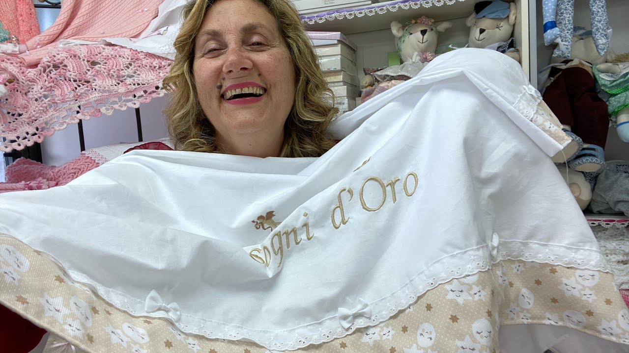 Il Baule della nonna , come fare lenzuolino e federa per lettino con le sbarre.