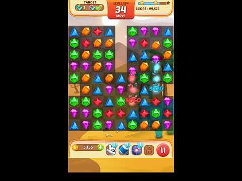 Jewel Match King Level 134 - Walkthrough ( No Booster )