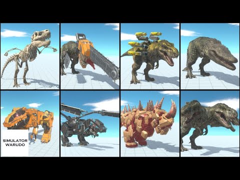 T-Rex Variants vs Medieval Teutonic Knights Army Animal Revolt Battle Simulator