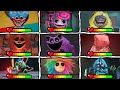 Poppy Playtime Chapter 1 To 4 All Bosses With Healthbars