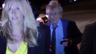 Rod Stewart Arrives At Craig&#39;s Restaurant With A Bevy Of Beautiful Blondes