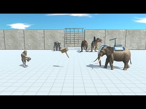 MUTANT PRIMATES + ANCIENT HUMANS VS CARNIVORE DINOSAURS + MAMMALS - Animal Revolt Battle Simulator