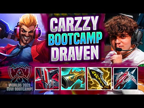 CARZZY BRINGS BACK WITH DRAVEN! WORLDS BOOTCAMP EUW - MAD Carzzy Plays Draven ADC vs Aphelios! |