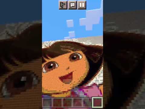Dora Explores Epic Minecraft Pixel Art! 👀🔥