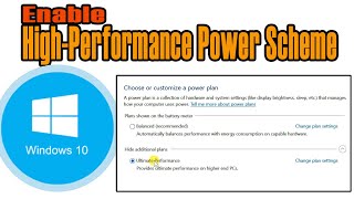 How to Enable the Ultimate Performance Power Plan on Windows 10 in a Laptop