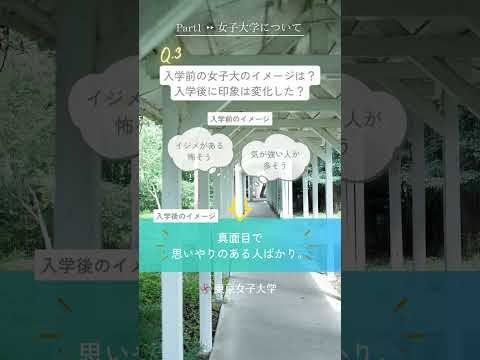 東京女子大学って実際どうなの？Part.1｜女子大学について－在学生100人に聞きました－ #Shorts