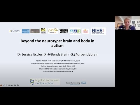 External Guest Speaker Webinar Dr Jessica Eccles - Beyond the neurotype: brain and body in Autism