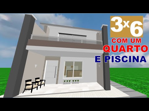 MINI SOBRADO 3X6 COM PISCINA