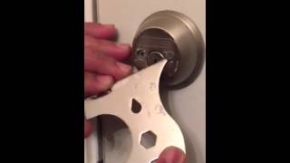 How to remove a Schlage Double Key Deadbolt with no Visible Screws