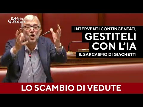 Giachetti's sarcasm: "Don't like limited interventions? Manage them with AI."