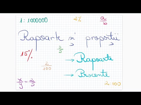 Rapoarte si procente - Clasa a VI-a