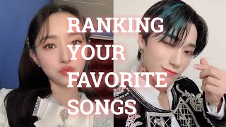 ranking of my subscribers' favorite songs