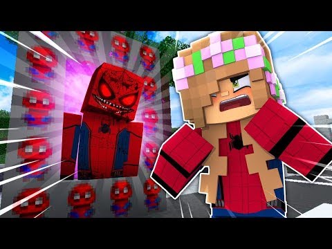 LITTLE KELLY MAKES A PORTAL TO SPIDERMAN.EXE!!! - Minecraft Little Club Adventures