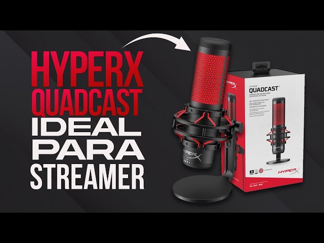 Vídeo relacionado con HyperX QuadCast - Micrófono de condensador USB, soporte de choque antivibración, cuatro patrones polares, filtro pop, control de ganancia, para PC, PS4, PS5 y Mac, Negro y Rojo