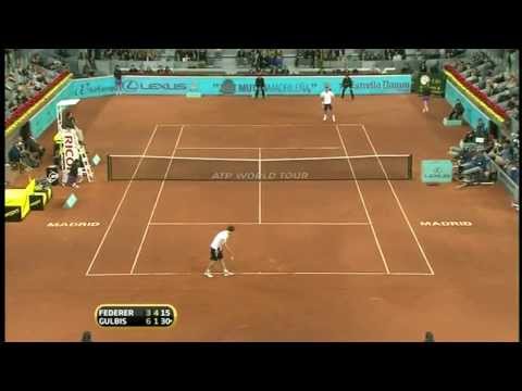 Madrid 2010 Quarterfinal - Roger Federer vs Ernest Gulbis ( Fake Head Shot ).