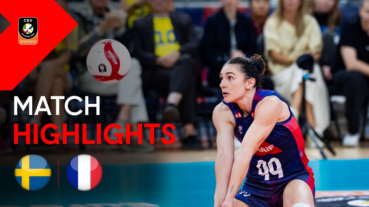 Highlights | SWEDEN vs. FRANCE | CEV Trendyol Eurovolley 2026 | Women