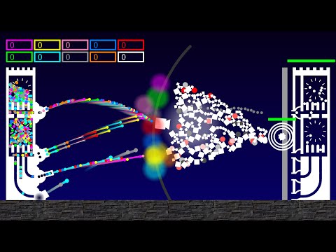 10marbles VS The Defensive Castle #8 [Castle Destruction] - marble race in Algodoo -