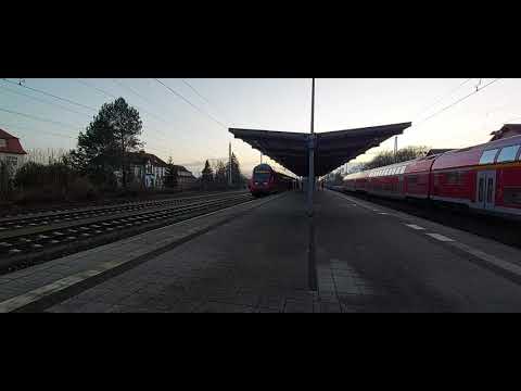 Züge In Neustrelitz Hbf Beim Ankunft Um 16 Uhr.